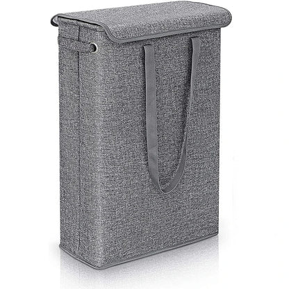 45L schmaler Wäschekorb mit Deckel, schmaler Griff, feiner Griff, Schmutzwäschekorb, Schlafzimmer, Kindergarten, ganzer Korb Aufbewahrungsba