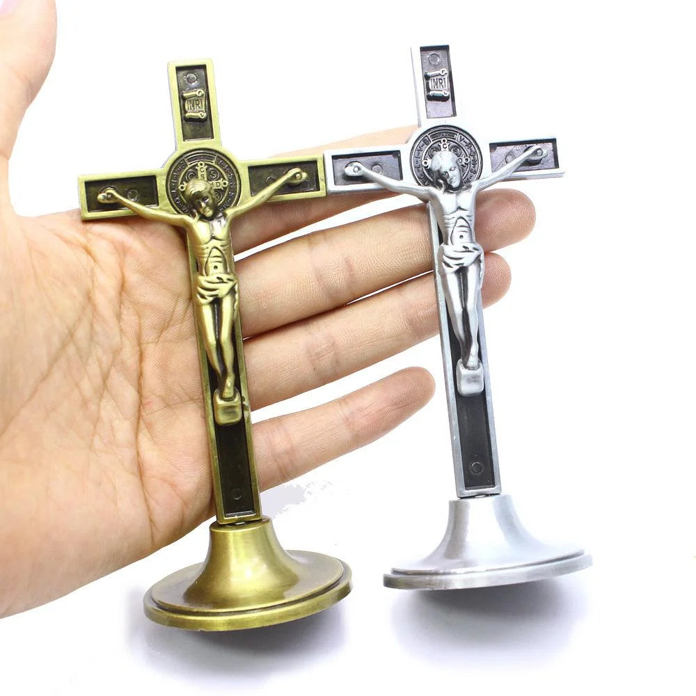 Kreuz Kruzifix Ständer Christus Katholische Jesus Statue Figur Religiöses Gebet Kirche Dekoration Auto Zuhause Kapelle Dekor