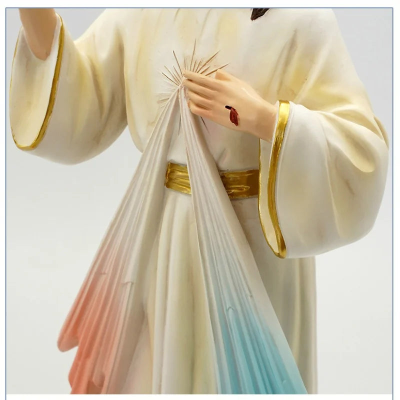 God's Mercy Catholic Statue Figurine Family Prayer Ornaments Jesus Christ Home Decoration Resin Crafts