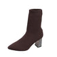 Neue Damen-Spitzstiefel 2025: Modische, schlanke Sockenstiefel und lässige, dicke High-Heel-Sockenstiefel
