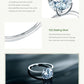 2023 Klassischer Luxus Echter massiver 925 Sterling Silber Ring 3 Karat 10 Herzen Pfeile Zirkon Hochzeitsschmuck Ringe Verlobung Für Frauen