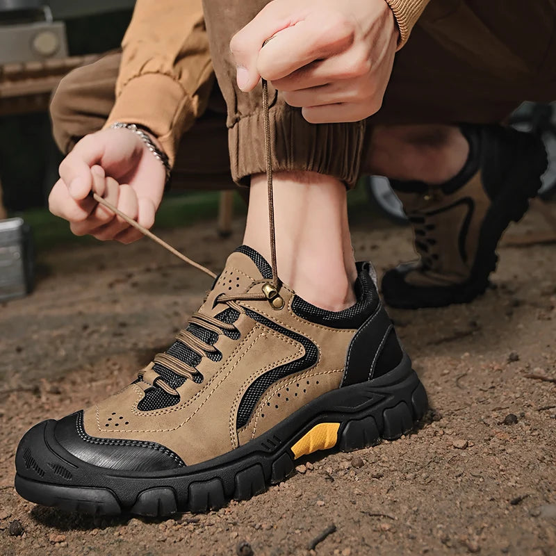 Outdoor-Wanderschuhe Bequeme weiche Sohle Herren Modische Schnürsenkel Rutschfeste und verschleißfeste Reisesportschuhe