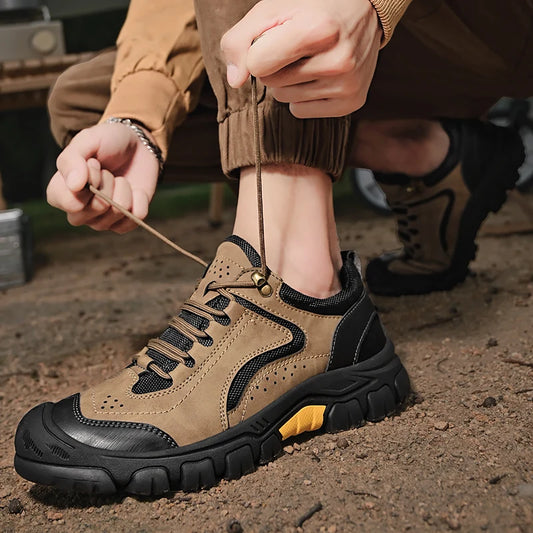 Outdoor-Wanderschuhe Bequeme weiche Sohle Herren Modische Schnürsenkel Rutschfeste und verschleißfeste Reisesportschuhe