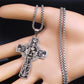 Christian Christus Eucharistie Heiligenschein Traubensaft Kreuz Kette Edelstahl Männer Frauen Katholische Heiliger Geist Kirche Halskette Schmuck