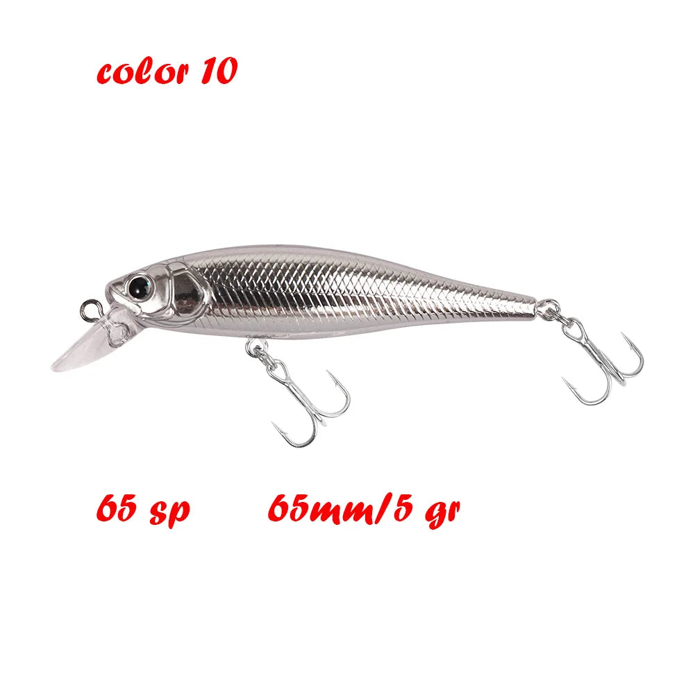 BassLegend Fishing Artificial Bait Suspending Minnow Shallow Wobbler Jerkbait Shad Bass Pike Lure 128 SP 78 F 65 SP
