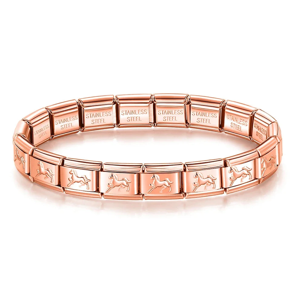 Hapiship Neue Mode Frauen Romantisches Herz 9mm Breite Edelstahl Armband Armreif Mädchen Hochzeit Weihnachtsgeschenk Schmuck G205