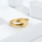 Runde, goldfarbene, liebevoll umarmende Umarmungs-Offenringe für Frauen, niedliche, kreative Hände, verstellbarer Schmuck