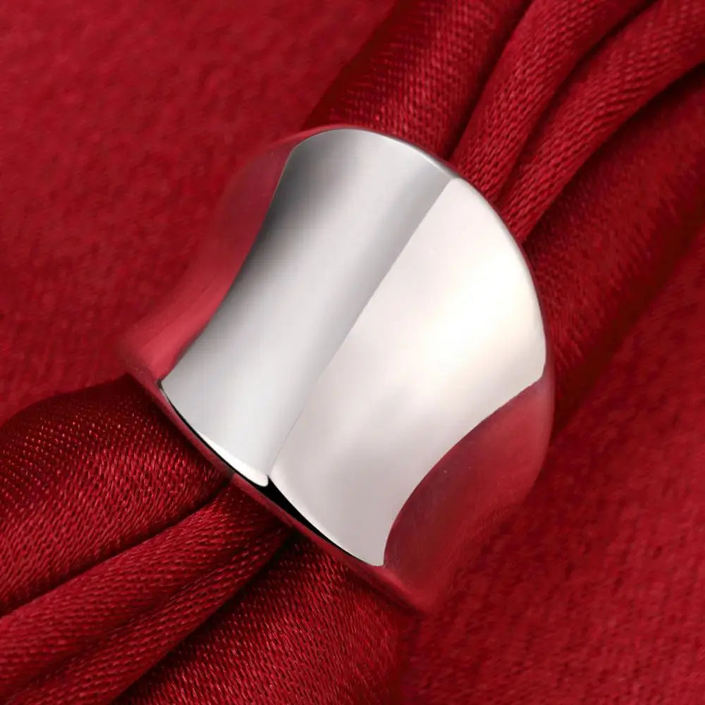 Heiße klassische Charms 925 Sterling Silber breite Ringe für Herren Damen Größe 6 7 8 9 10 Mode Party edler Schmuck Weihnachtsgeschenke