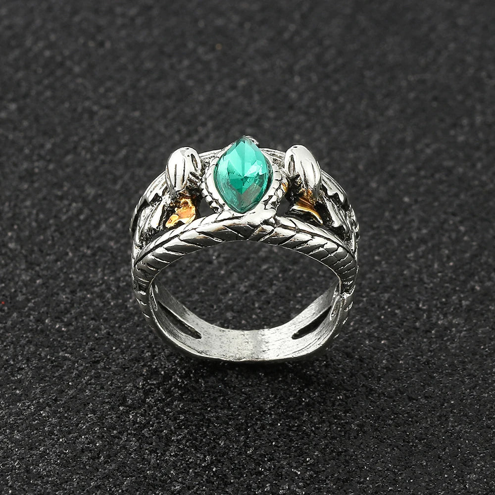 Lord Ring of Barahir, Aragorn, Gondor, Grüne Kristallringe, Cosplay Kreativität, Persönlichkeitsschmuck, Geschenke für Männer