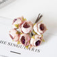 12PCS Artificial Flowers Christmas Decorations for Home Accessories Stamen Wedding Bouquet Garland DIY Gifts Silk Tea Roses Buds