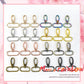 5/10Pcs Meetee 20/25/32/38mm Metal Bags Strap Buckles Lobster Clasp Collar Carabiner Snap Hook DIY KeyChain Bag Part Accessories