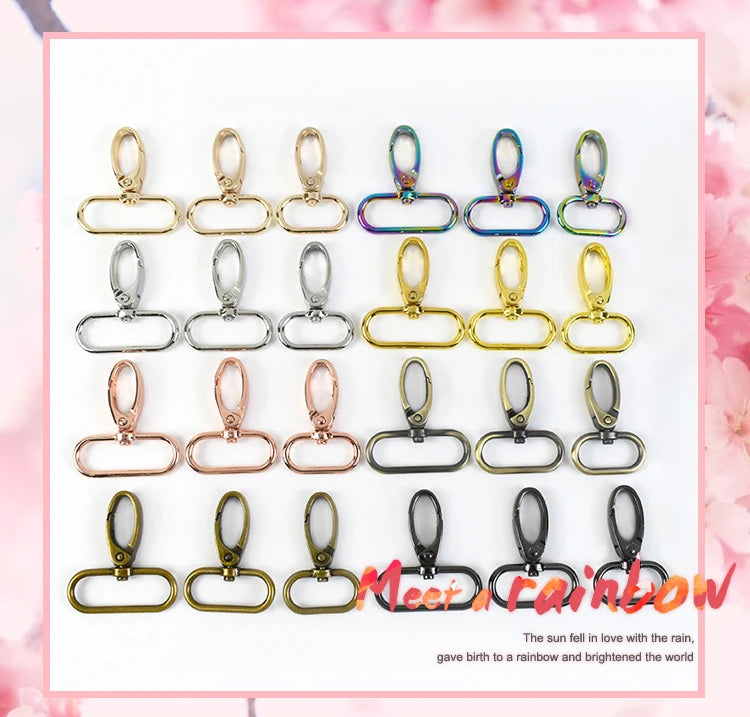 5/10Pcs Meetee 20/25/32/38mm Metal Bags Strap Buckles Lobster Clasp Collar Carabiner Snap Hook DIY KeyChain Bag Part Accessories