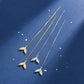 925 Silver Needle Tassel Chain Zircon Mermaid Tail Drop Earring For Women Hanging Party Jewelry Gifts eh1441