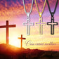 Mprainbow Mens Cutout Cross Necklaces,Waterproof Stainless Steel Hollow Cross Pendant Collar,Religious Faith Christ Gift Jewelry