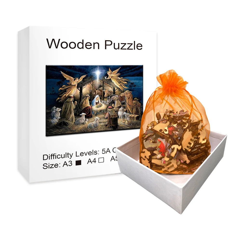 Jesus Christus Holzpuzzle Kunstspiel Erwachsene Überraschung Holzpuzzle Festivalgeschenk