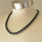 Men's Necklace Natural Coconut Pearls, Heishi Pearls in White Natural Shell and Black Wood  Beaded Surfer Necklace