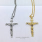 Mode Kruzifix Jesus Christus Herrenschmuck Gold Braun Silber Farbe Metall Kreuz Anhänger mit Halskette Halsketten für Damen
