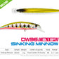TSURINOYA 80S 12g Sinking Minnow Fishing Lure DW96 8cm Large Trout Pike Rockfish Hard Bait Jerkbait Freshwater Saltwater Wobbler