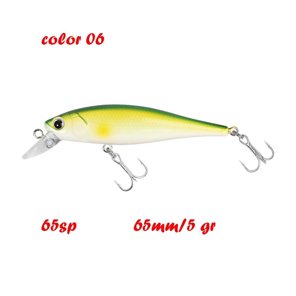 BassLegend Fishing Artificial Bait Suspending Minnow Shallow Wobbler Jerkbait Shad Bass Pike Lure 128 SP 78 F 65 SP
