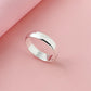 Hochwertiger 925er Sterling Silber Ring Mode Schlichter Glatter Runder Ring Partyschmuck für Frauen Größe 5 6 7 8 9 10 11