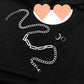 Edelstahl Cuban Gliederkette Halskette für Herren Schwarz Quadrat Anhänger Halskette Herren Halsketten Coole Hip Hop Halskette Neu