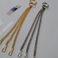 Camal 1 Stück L26cm Chrom/Gold Hängekette für Aufhänger Mittelstück Kronleuchter Rahmen Hochzeit Weihnachtsfeier Kristallperlen Dekor