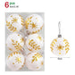 6 Stück 6 cm transparente Schneeball-Weihnachtskugeln Anhänger für Weihnachtsbaumschmuck Klare Kugeln Hängende Ornamente Weihnachten Navidad