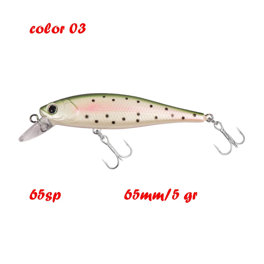 BassLegend Fishing Artificial Bait Suspending Minnow Shallow Wobbler Jerkbait Shad Bass Pike Lure 128 SP 78 F 65 SP
