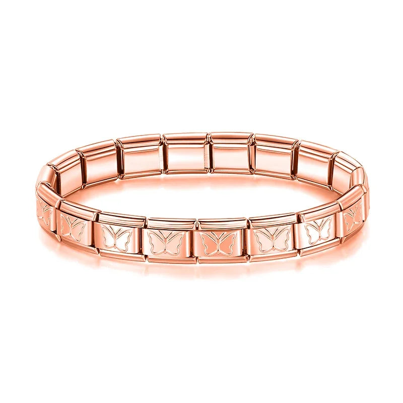 Hapiship Neue Mode Frauen Romantisches Herz 9mm Breite Edelstahl Armband Armreif Mädchen Hochzeit Weihnachtsgeschenk Schmuck G205