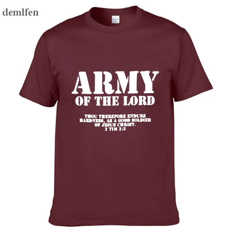 Army Of The Lord Christian Jesus Christ Men And Women Couples Matching T-Shirt Novel Style Custom Printing T Shirt Plus Size