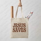 Cood News Jesus Saves Muster Leinwand Schulter Tote Bag Lässig Einkaufstasche Christus Religion Christlicher Glaube Shopper Handtasche