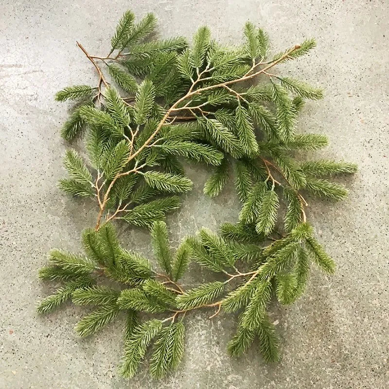 180CM Artificial Plants Christmas Garland Wreath Xmas Home Party Wedding Decoration Pine Tree Rattan Hanging Ornament For Kids