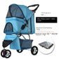 Lightweight Outing Small And Medium-sized Pet Stroller Four Seasons Universal Dog Cat Stroller Foldable Tricycle Cage Pet
