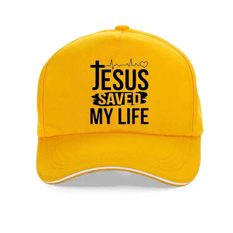 Sommerhut Bedruckte Jesus hat mein Leben gerettet Baseballkappe Ich gehöre Jesus Mützen Herren Baumwolle Christus Religion Christlicher Glaube Hüte