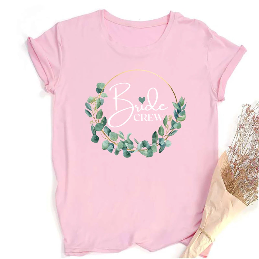 Junggesellinnenabschied T-Shirt für Frauen JGA T-Shirt Braut & Crew Team Braut Tee Hochzeitsgeschenk für Bräute Verlobungs T-Shirt Kleidung