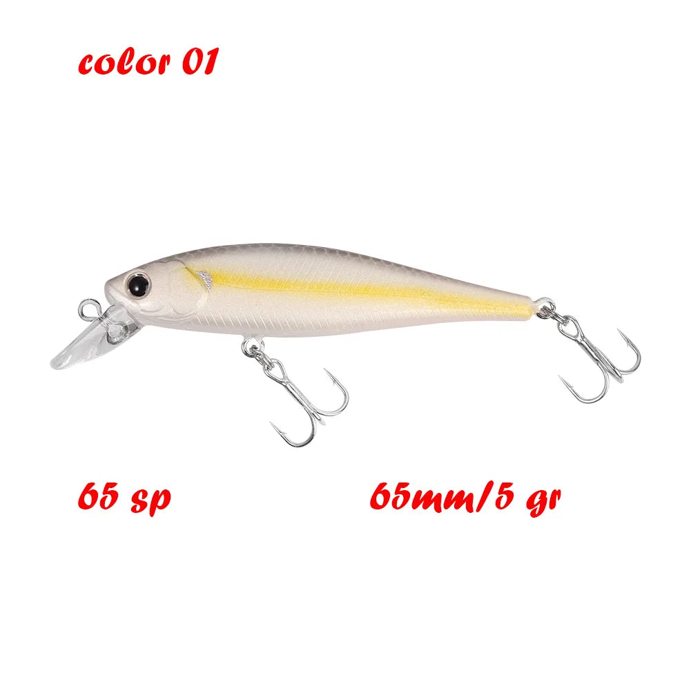 BassLegend Fishing Artificial Bait Suspending Minnow Shallow Wobbler Jerkbait Shad Bass Pike Lure 128 SP 78 F 65 SP