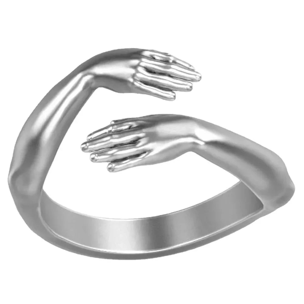 Ringe 2025 Trend Schmuck Hände Umarmung Punk Persönlichkeit Offen Dropshipping Ringe für Frauen Männer