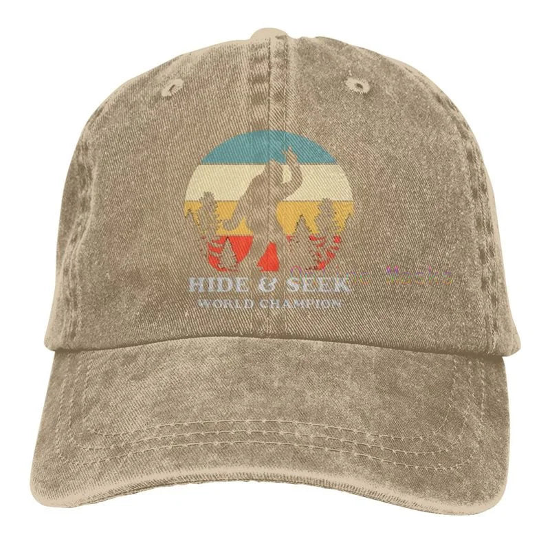 Bigfoot is Real and He Tried to Eat My Ass Baseball Cap Unisex Vintage Trucker Hat Adjustable Cowboy Hats for Mens Womens
