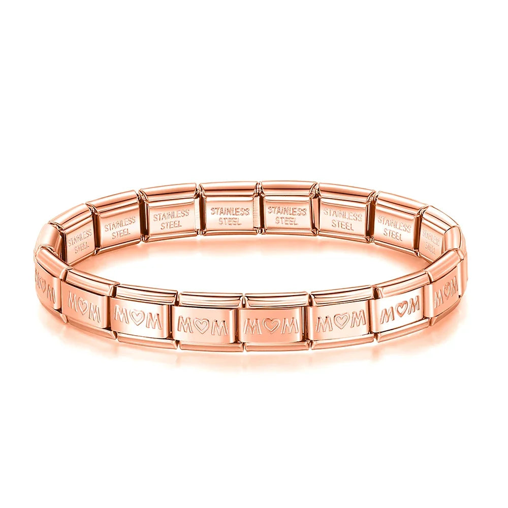 Hapiship Neue Mode Frauen Romantisches Herz 9mm Breite Edelstahl Armband Armreif Mädchen Hochzeit Weihnachtsgeschenk Schmuck G205