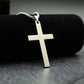 Schlichte Kreuzkette mit Kreis Anhänger Edelstahl Halskette Christ Kreuz Halskette für Herren Jungen Coole Halskette Collier