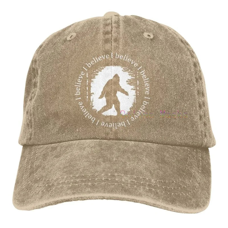 Bigfoot is Real and He Tried to Eat My Ass Baseball Cap Unisex Vintage Trucker Hat Adjustable Cowboy Hats for Mens Womens