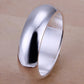 High Quality 925 Sterling Silver Rings Fashion Simple Round Circle Rings For Women Party Jewelry Size 5 6 7 8 9 10