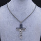 Christ Gott Kreuz Jesus Dornenkrone Kette Halskette Herren Edelstahl Kruzifix Halskette Schmuck colar masculino N7074S02