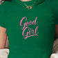 Y2K Style Good Girl Damen Fashion Kurzarm-T-Shirt
