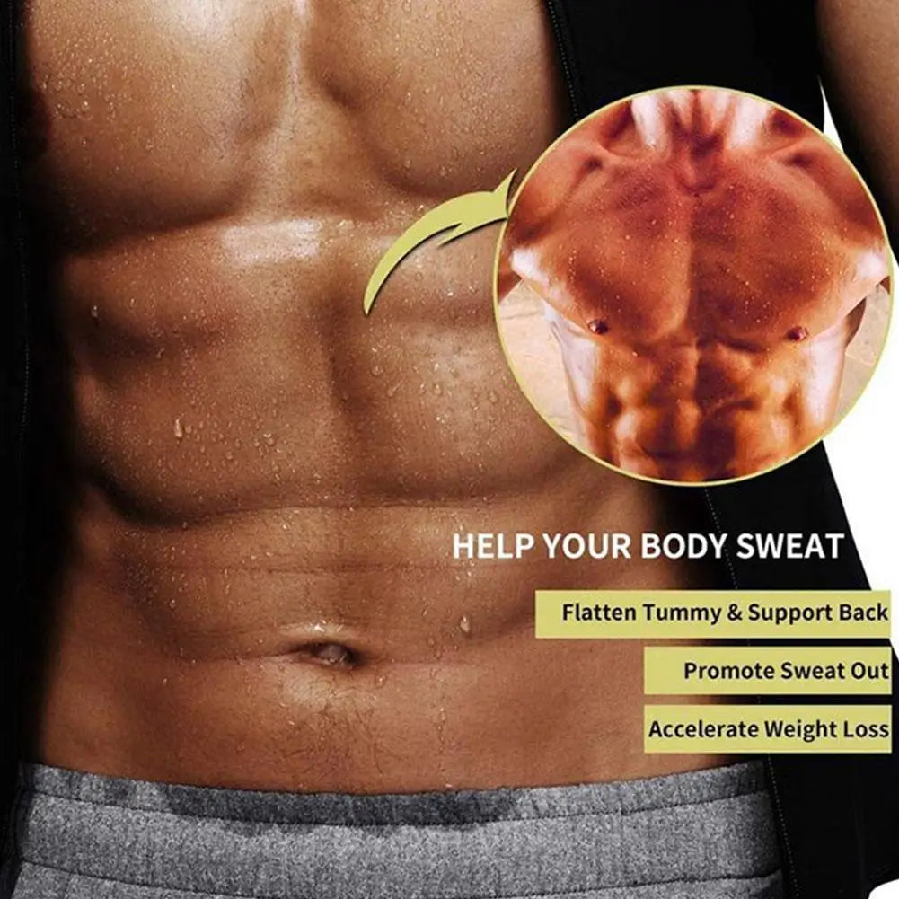 Men Silver Ion Coating Thermo Sweat Sauna Vest Body Shapewear Slimming Shapers Tops Trainer Tank Burning Waist Fat Effect J3P4