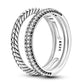 Ringe für Frauen 925 Silberfarbe Zirkon Wickellinie Geometrischer Sternring Verlobung Hochzeit Romantisches Valentinstag Feinschmuck Geschenk