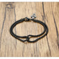 Vnox Einfache, geschichtete 3mm Rolo-Kettenarmbänder für Herren, rundes Kettenglied mit Kreuz-Anhänger, Armband, Christusgebet, Vintage-Freizeitgeschenk