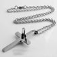 Schlichte Kreuzkette mit Kreis Anhänger Edelstahl Halskette Christ Kreuz Halskette für Herren Jungen Coole Halskette Collier