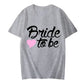 Team Braut Braut T-Shirts für Frauen Oberteile Junggesellinnenabschied Grafik T-Shirts Brautjungfern T-Shirts Frauen T-Shirts Kleidung