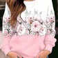 Blumen-Hoodie Rundhals Y2k Hoodie Damen Mode Hoodies Mädchen Mäntel Damen Sweatshirts Blumen Kleidung Geschenke Mäntel Rundhals Pullover